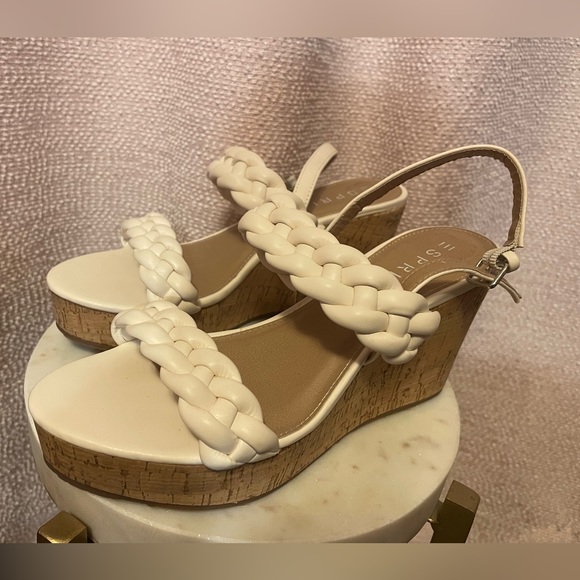 NEW Esprit Off-White Cork Wedges ( size 8.5 ) - Picture 8 of 14